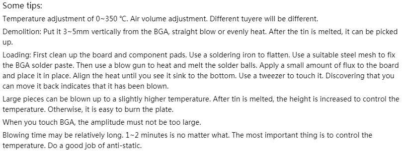 Penggunaan mesin pembaikan BGA BGA repair machine usage
